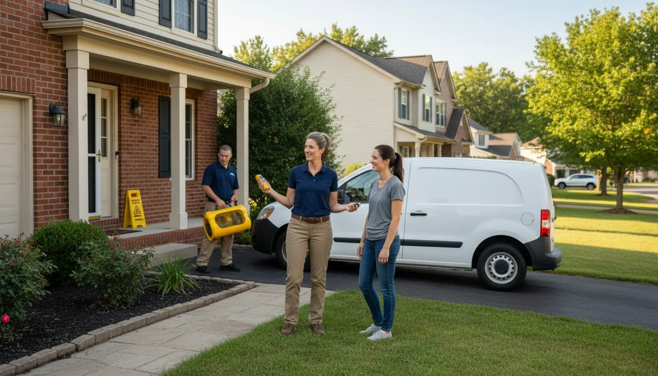 Residential water damage restoration in Hamburg, AR